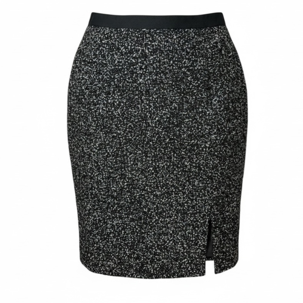 Rebecca Taylor black/grey wool blend pencil skirt, size 8